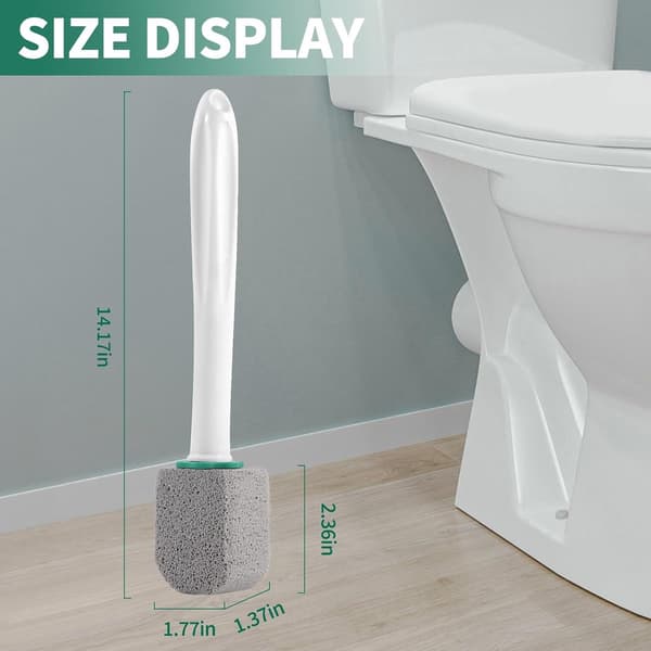 Pimpsten Toiletrenser med Langt Håndtag, 1 Håndtag + 10 Sten, til Pletter & Rust