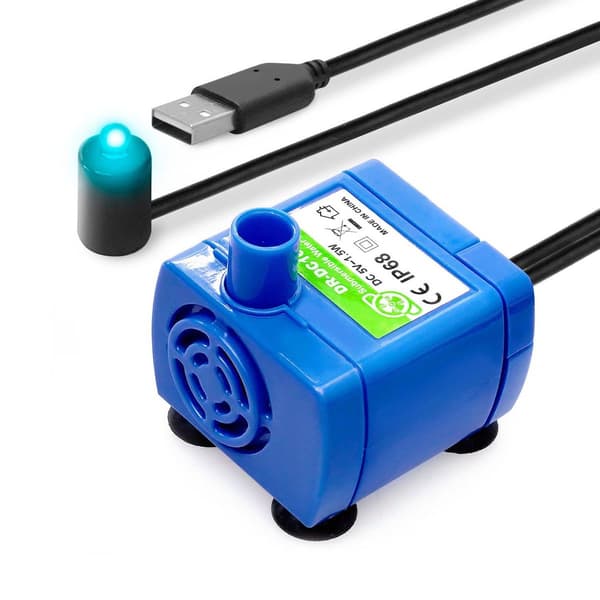1,5L/H Mini nedsenkbar pumpe DR-DC160W USB DC 5V Vanndispenser for kjæledyr