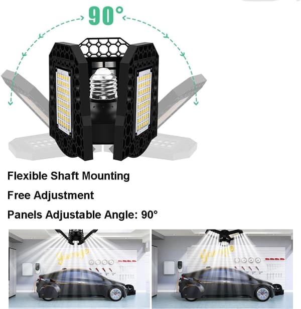 40W LED-garagelys, lampe til garage, værksted, lager og kælder