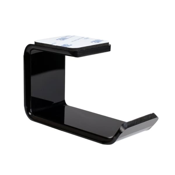 Selvklebende hodetelefonholder for montering under skrivebord