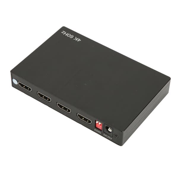 HD Multimedia Interface Switch 4K 4 in 2 out 3.5mm Optical Audio Output Video Splitter with EDID IR Remote Control 100‑240V EU Plug