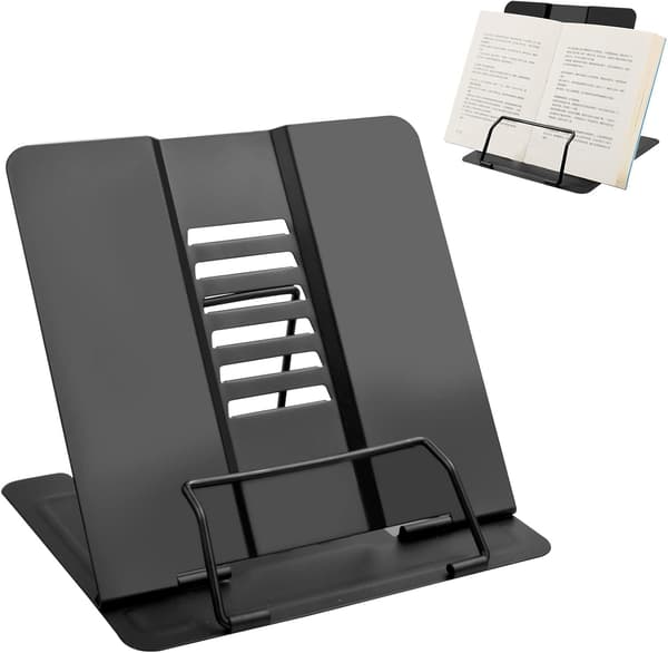 Metallic Reading Stand, Cookbook Bookend Metallic Reading Stand for