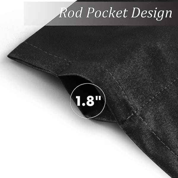 Blackout Valance Waterproof Soft Rod Pocket Valance For Kitchen And Bathroom [DB]