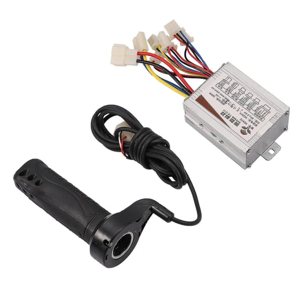 24V 500W DC Electric Bicycle Motor Brushed Controller Box With Brush Controller Long Line Twist Grip