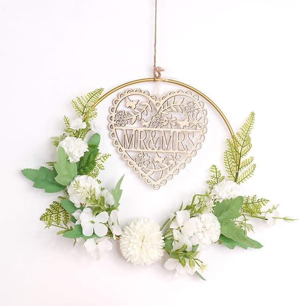 5-pack 10 tum/25 cm metallkransringar guld blomsterkrans
