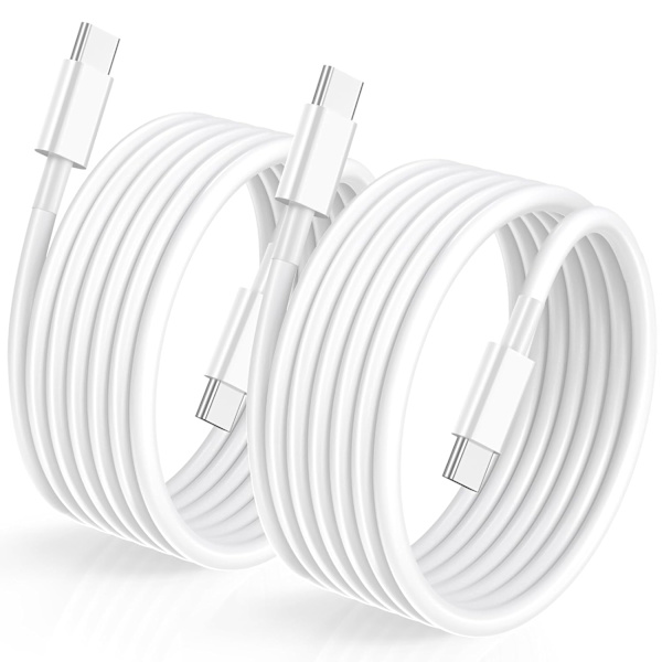 2-pakning USB C til USB C-kabel 2m, USB C-kabel hurtiglading USB Type C