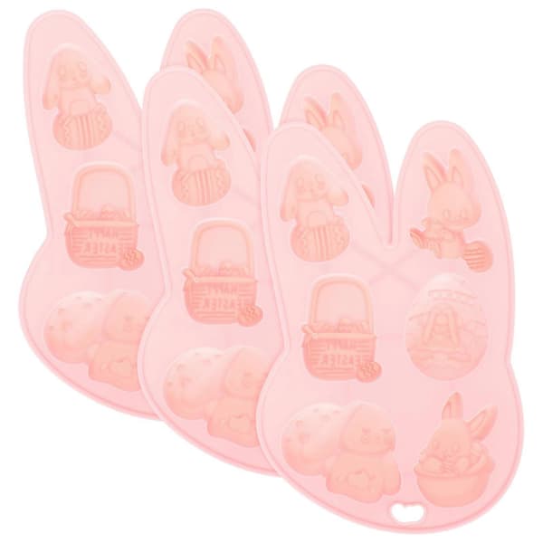 3 stk. påskebageforme i silikone, fleksible påskeforme, påskekageforme, DIY påskekageforme