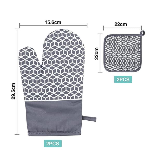 Oven Mitts, Pot Holders, Heat Resistant up to 300°C