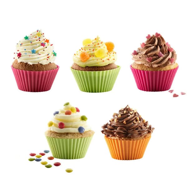 36X Silikone Muffinforme Cupcake Dessert Bageform Foringskopper Mini Muffinforme