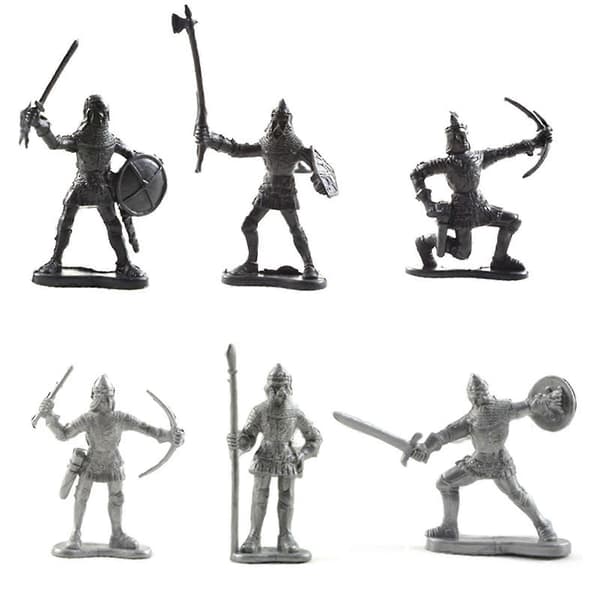 48 stk/sæt miniaturekrigermodelsoldatfigurer legetøj til børn drenge gaver
