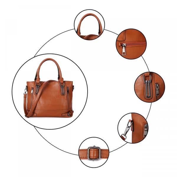 Women's Handbag, School Bag with Leather Handle, Vintage Shoulder Bag