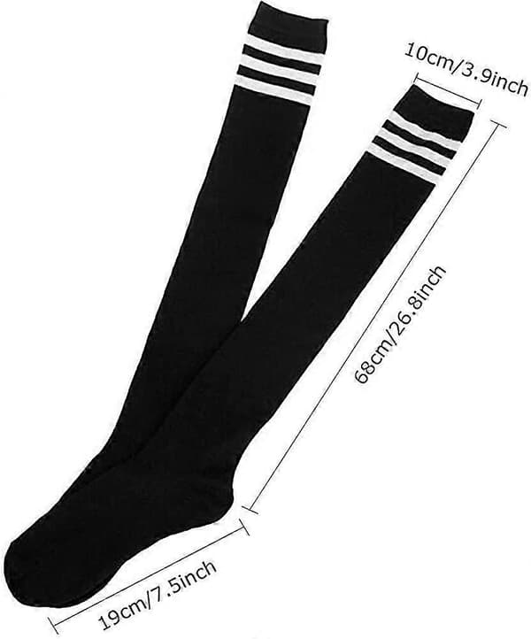 Extra Long Women's Over-the-Knee Socks Knee-High Socks Long Socks White White