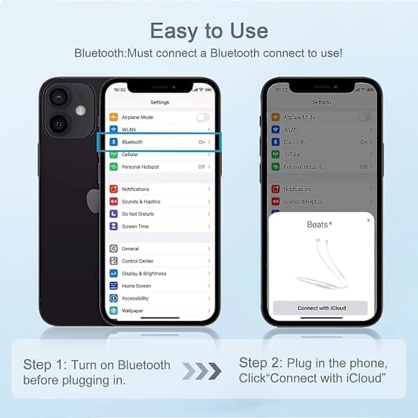 Kablede hovedtelefoner til iPhone, kablede øretelefoner, in-ear hovedtelefoner