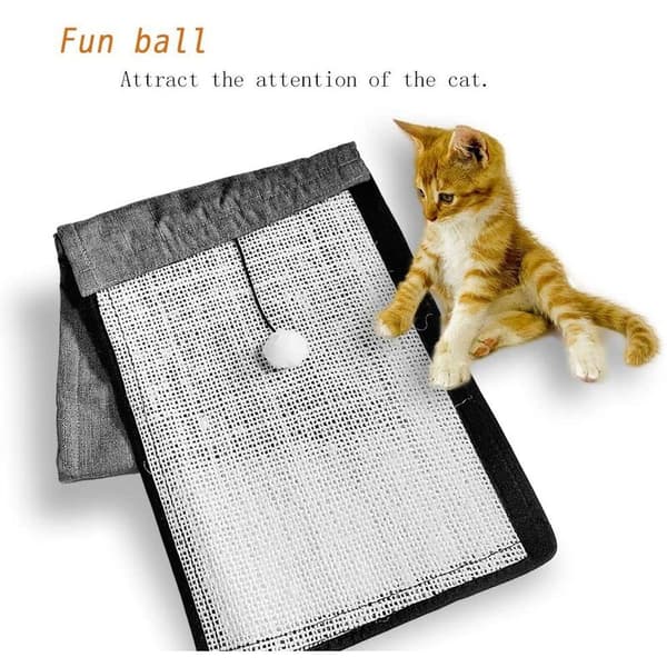 Cat Scratch Mat, 2 in 1 Use Cat Scratch Mat & Natural Sisal Fabric Sofa Furniture Protector Cat Scratch Cover