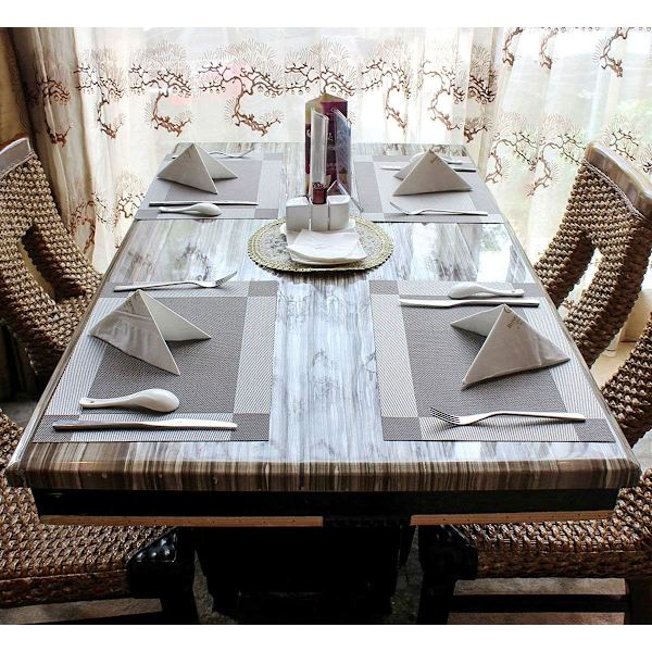 Heat-Resistant Non-Slip Rectangular PVC Placemat Suitable for Dining Table