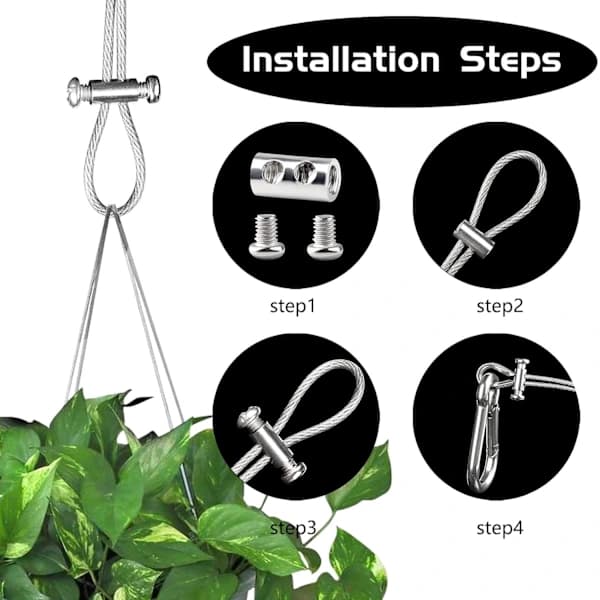 Wire Rope Clips for 1-2mm Diameter Formed Wire Rope Clamp 10 Pieces Wire Rope Handle Replacement Eyelet Sleeve