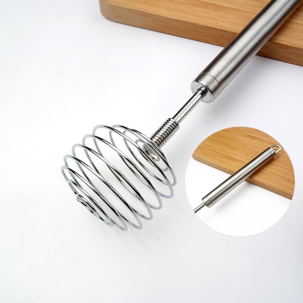 Stainless Steel Egg Whisk, Round Shaped Spring, Milk Frother, Handheld Egg Mixer