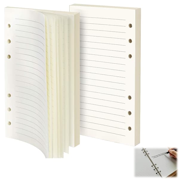 2-pack A5 Refill Sidor Linjerat Papper - 90 Ark A5 Refillblock för A5 Dagbok, 21 x 14.2 cm Lösa Refill Planeringsinlägg A5 Papper, A5 Linjerat