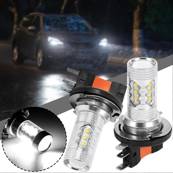 H15 LED High Beam Bulb for Car Easy Installation No Errors 80W Car Lamps for Night Driving