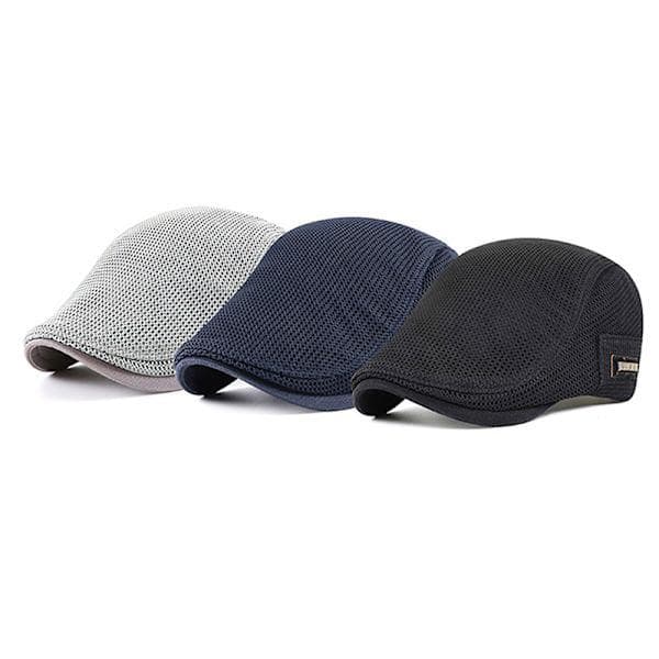 Cabbie Flat Cap Åndbar Mesh Newsboy Baret Ivy Cap Kaffe Kaffe Kaffe Coffee