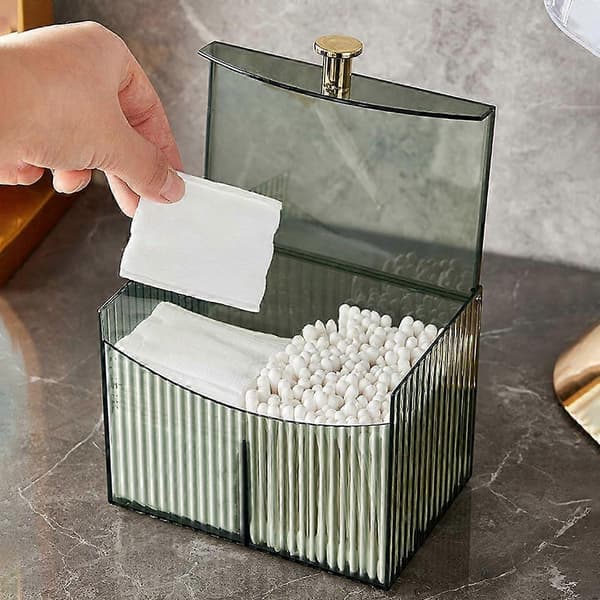 1 pc flip-top cotton swab dispenser for dressing table, bathroom