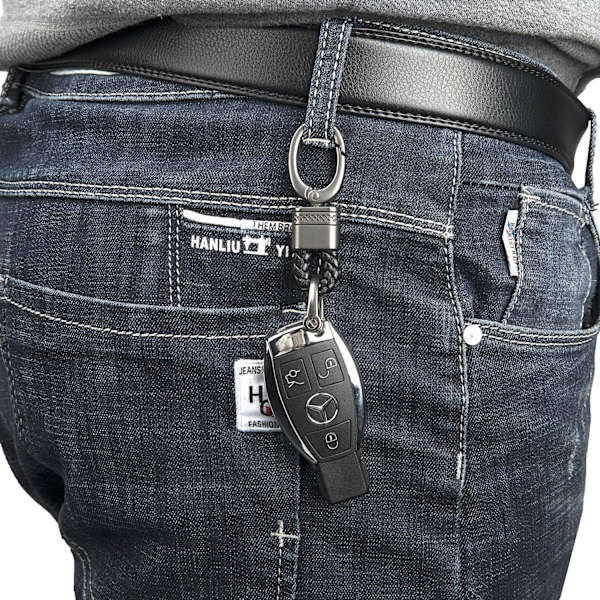 Two-pack black keychain car keychain without logo handle