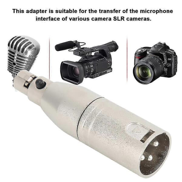 3-bens MINI XLR hun til XLR 3-bens han lydadapter forgyldt 2 STK