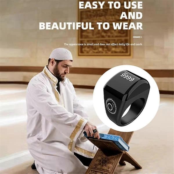 Bønneteller Klar Display Smart Finger Teller Påminnelse Ringetone Elektronisk Teller 18mm