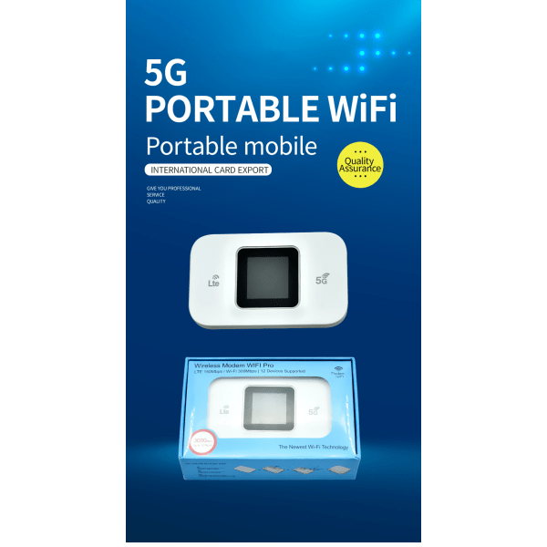 Trådlös 5G-kort bärbar wifi-router (vit)