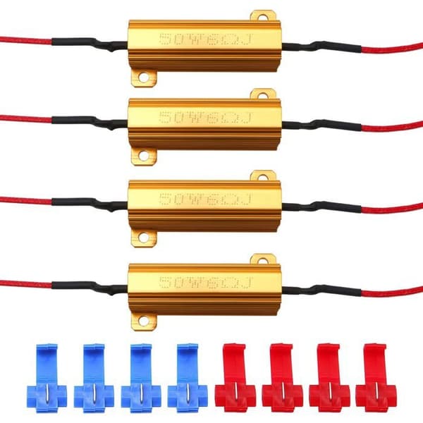 Delar 50W 6ohm LED-belastningsmodstand til korrektion af LED-fejlkoder, til bilmotorcykel LED-blinklys