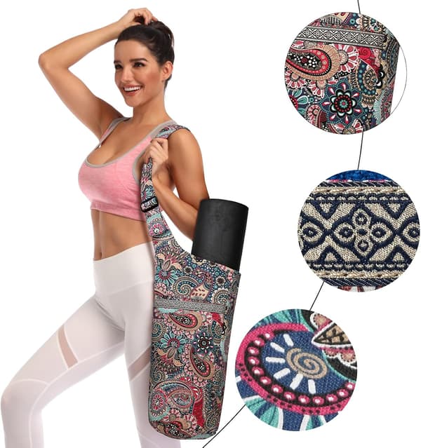 Yoga Bag with Large Pocket, Yoga Bag with Adjustable Shoulder Strap