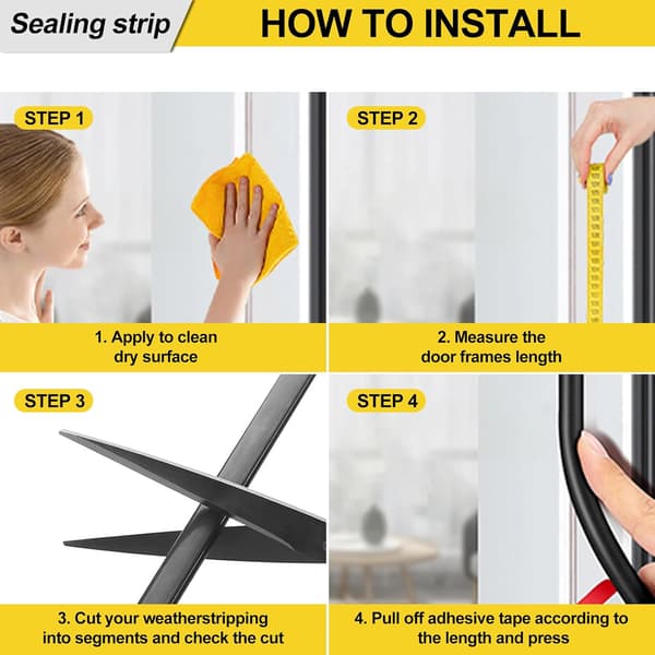 D-shaped Rubber Door Seal Strip Protective Strip 6m