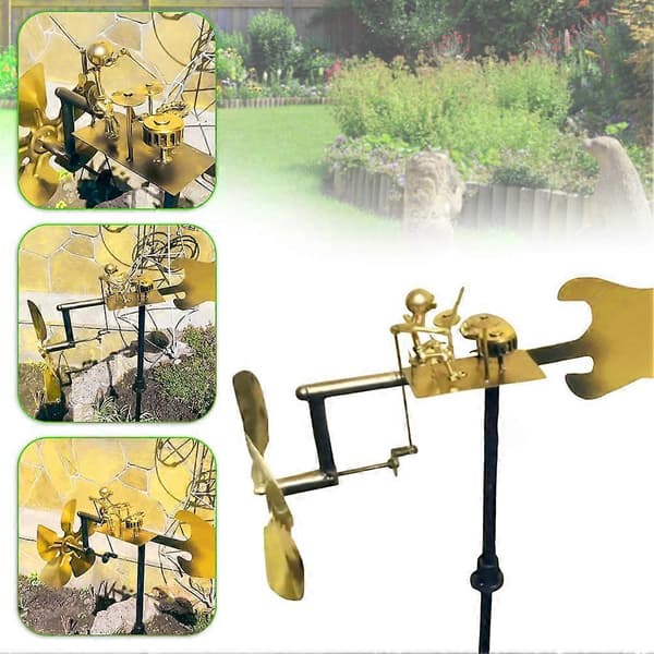 Kinetic Art Windmills Wind-Driven Kinetic Sculpture for Outdoor Decoration A A