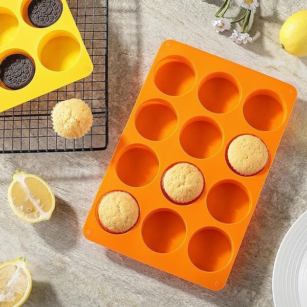 2 stk Oreo Sjokoladekake Silikonformer, 12-hulls Rund Silikonform