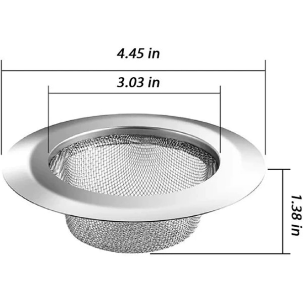 1 Pakki Keittiöallas Suodatin Tulppa, Ruostumattomasta Teräksestä Valmistettu Allas Suodatin