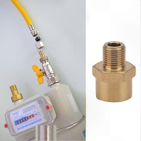 1/8\" BSPP male to 1/4\" BSPP female brass pipe adapter fitting