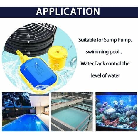 TS-2M Float Switch Automatic Water Level Control, Level Regulator with Cable for Pumps
