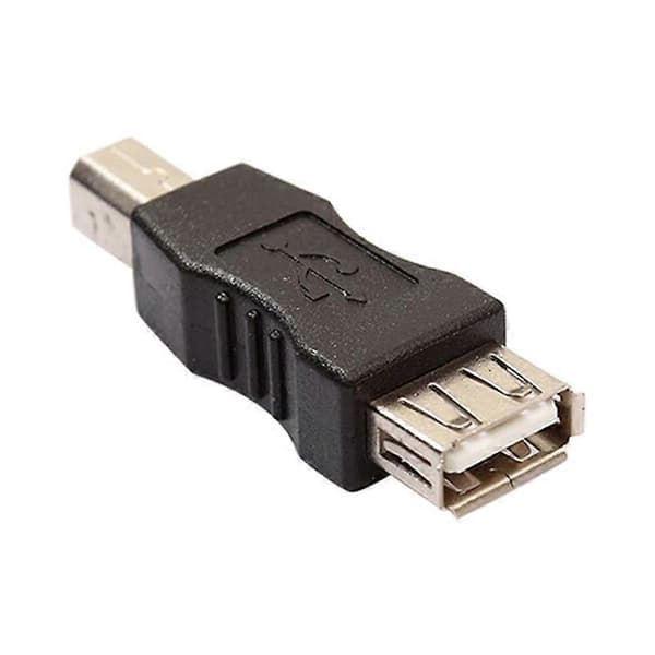 Mini Svart USB Type A Hunn til USB Type B Hann Konverteringsadapter
