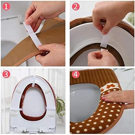 2-pack Soft Washable Corduroy Toilet Lid Covers