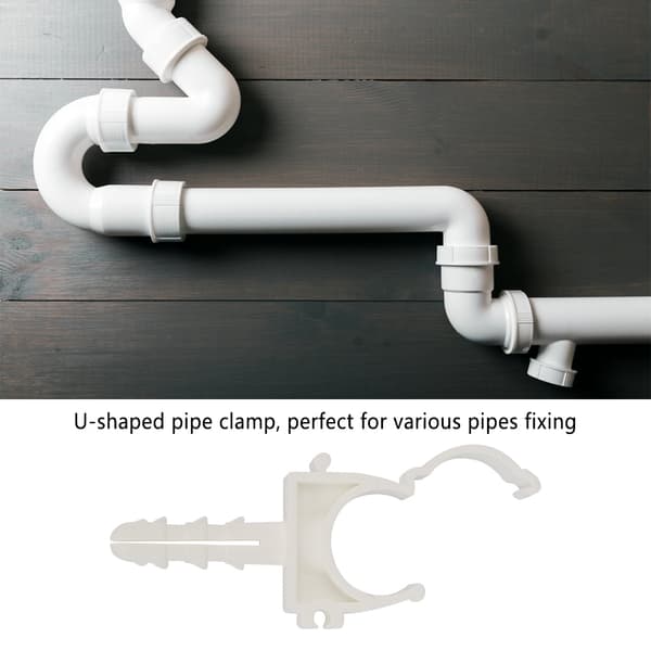 U-shaped Pipe Clamp Water Pipe Fixed Clips Support Holder with Screws (25mm)
