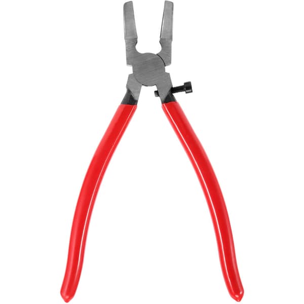 Breaking Handle Glass Cutter Pliers Tool Stained Glass Flat End Pliers Flat Hand Tool Red