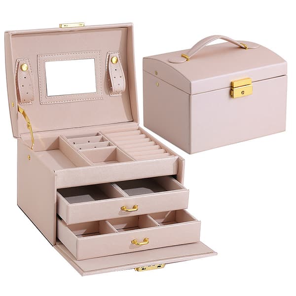 Smykkeorganisatorboks til kvinder, kone, mor, kæreste, pink, stor