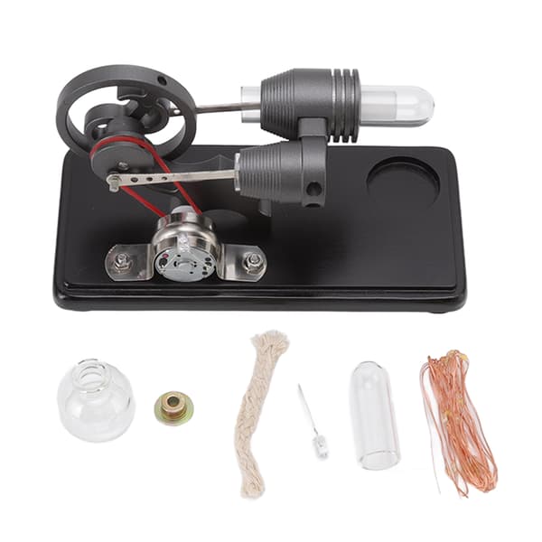 Stirlingmotor Modelkit Sort Stirlingmotor Generator Model Fysisk Videnskabeligt Eksperiment Model Uddannelseslegetøj