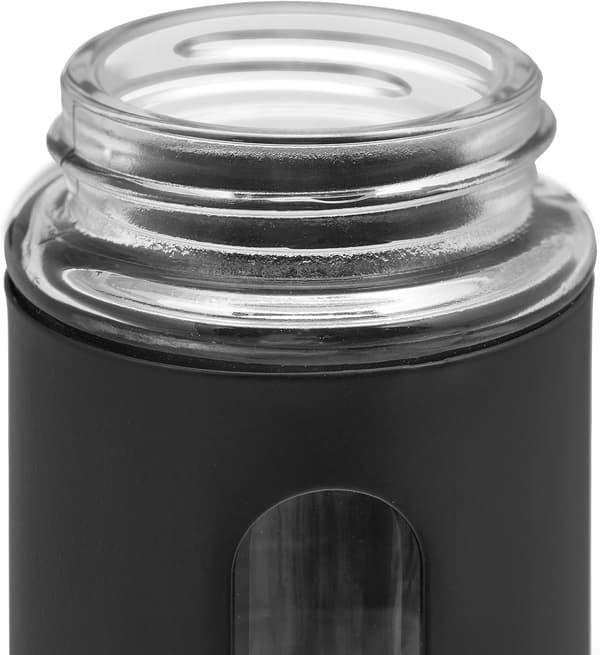 Krydderidåser, Sæt med 12, 3 Hulstørrelser, Urter, 90 ml, Glas og Rustfrit Stål, Sort/Sølv
