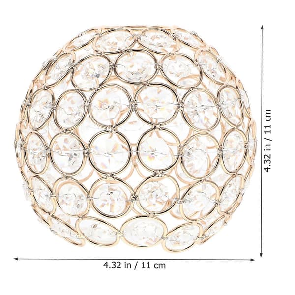 1 pc Crystal Lampshade Unique Light Cover Ceiling Lamp Cover Lampshade (Golden)