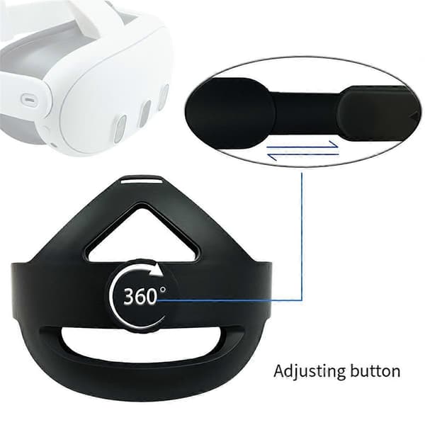VR Headset Rem til 3 Justerbar Forbedret Hovedpude Bærende Hovedrem til 3-Hvid