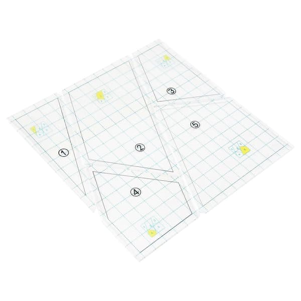 5 Pieces Quilting Template Set Sewing Machine Ruler DIY Hand Patchwork Quilting Ruler Quilt Templates Square Templates[DB]