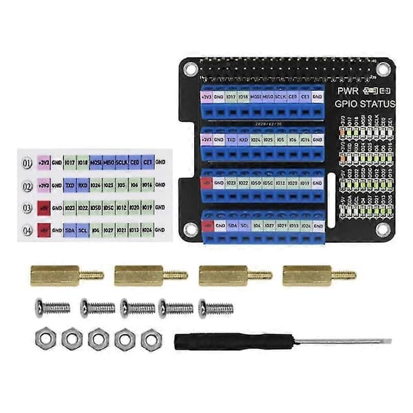 Gpio Forlængerkort Terminal Hat Til 2b/3b/3b+/4b/zero/zero W Gpio Interface Modul
