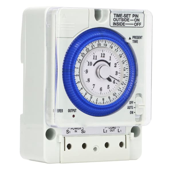 Tidsbryter Mekanisk Timer 24 Timer Kontroller Tilbehør for Lys Ovn 100‑240V AC