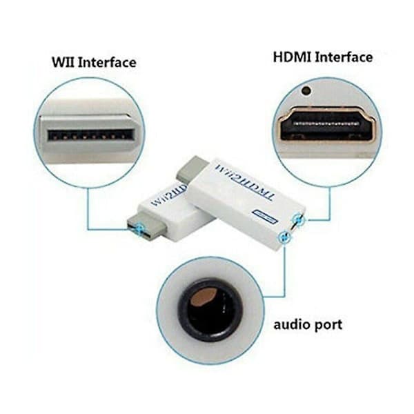 Wii to HDMI Converter Adapter with 1.5m High-Speed Conversion Cable